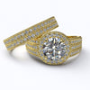 varitsa-jewellers - 2.08ct Diamond Gold Halo Bridal Set - 06GG62